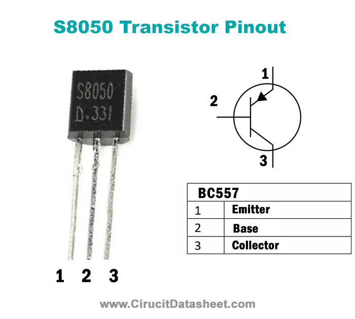 S8050 Transistor Datasheet, Pinout